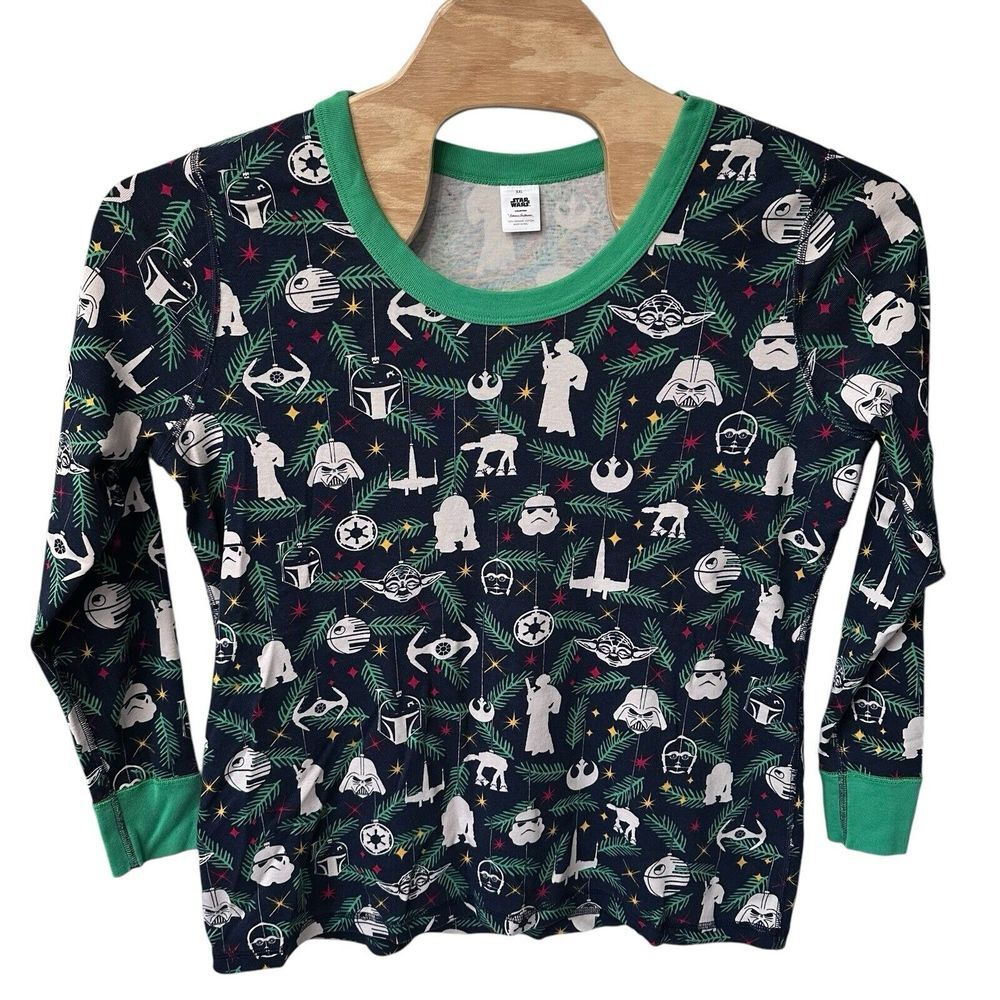 Star Wars by Hanna Andersson Blue Adult Unisex Cotton Long John Pajama Top XXL